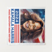 Kamala Harris 2024 für Präsident Banners Wandteppich (Vorderseite (Horizontal))