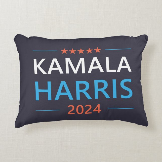 Kamala Harris 2024 für Präsident Dekokissen (Vorderseite)