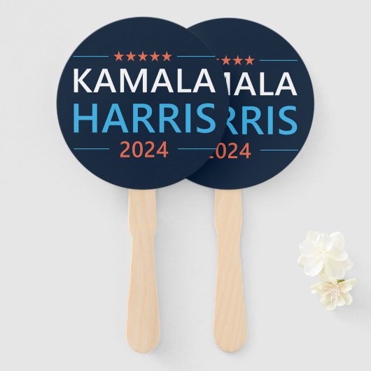 Kamala Harris 2024 für Präsident Fächer (Vorne und Hinten)