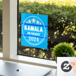 Kamala Harris 2024 für Präsident Fensteraufkleber