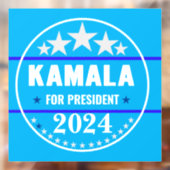 Kamala Harris 2024 für Präsident Fensteraufkleber (Blatt 2)