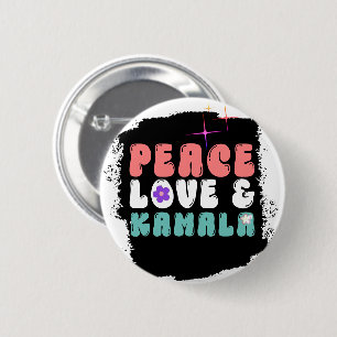 Kamala Harris 2024 für Präsident Groovy Button