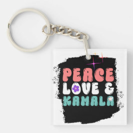 Kamala Harris 2024 für Präsident Groovy Schlüsselanhänger