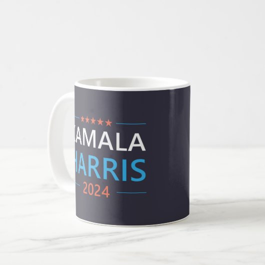 Kamala Harris 2024 für Präsident Kaffeetasse (Vorderseite Links)