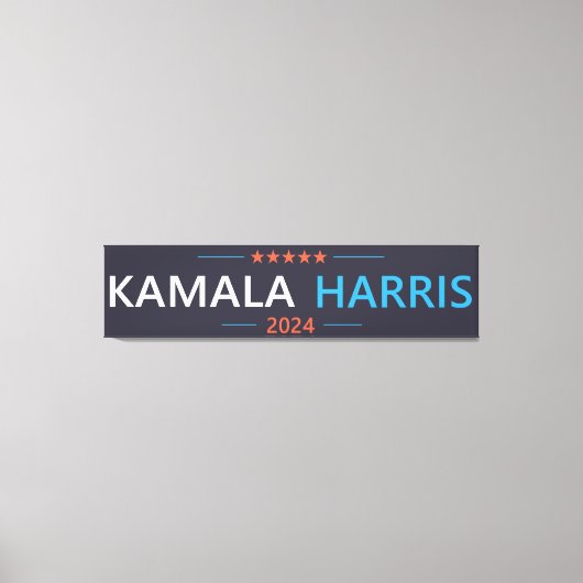 Kamala Harris 2024 für Präsident Leinwanddruck (Vorderseite)