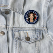 Kamala Harris 2024 für Präsident mit Foto Button (Beispiel)