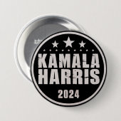 Kamala Harris 2024 Für Präsident Retro-Wahl Button (Vorne & Hinten)