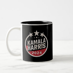 Kamala Harris 2024 Für Präsident Retro-Wahl Zweifarbige Tasse