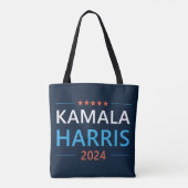 Kamala Harris 2024 für Präsident Tasche (Rückseite)