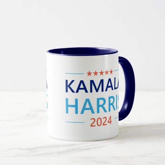 Kamala Harris 2024 für Präsident Tasse (VorderseiteRechts)