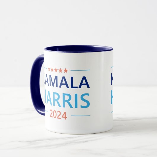 Kamala Harris 2024 für Präsident Tasse (Vorderseite Links)