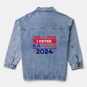 Kamala Harris 2024 für Präsidentschaftskampagne Jeansjacke