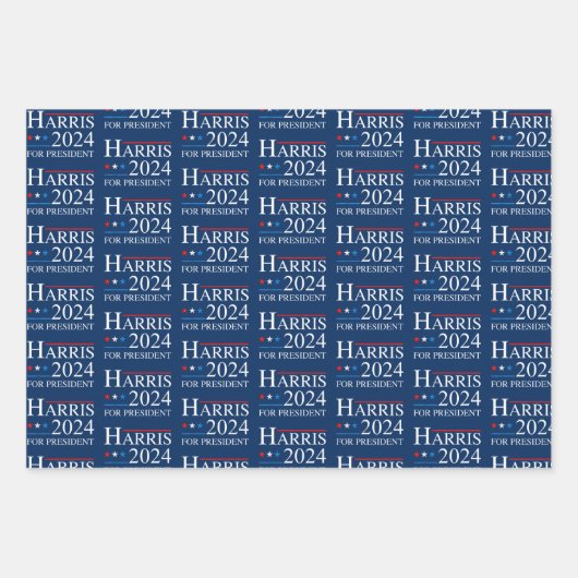 Kamala Harris 2024 für Präsidentschaftswahlkampagn Geschenkpapier Set (Vorderseite 3)