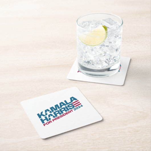 Kamala Harris 2024 für Präsidentschaftswahlkampagn Rechteckiger Pappuntersetzer (Vor Ort)