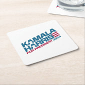 Kamala Harris 2024 für Präsidentschaftswahlkampagn Rechteckiger Pappuntersetzer (angewinkelt)