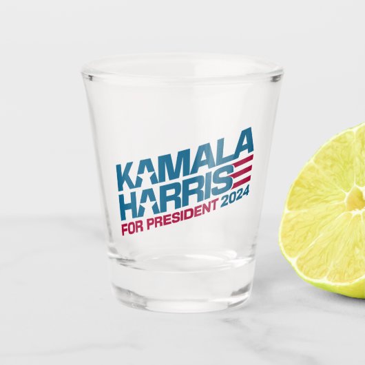 Kamala Harris 2024 für Präsidentschaftswahlkampagn Schnapsglas (Vorderseite)