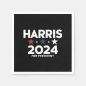 Kamala Harris 2024 für Präsidentschaftswahlkampagn Serviette (Vorderseite)