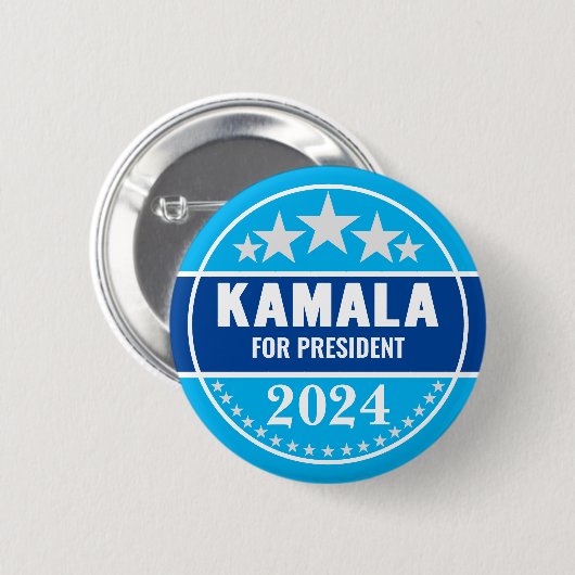 Kamala Harris 2024 für President Button (Vorne & Hinten)
