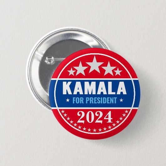 Kamala Harris 2024 für President Button (Vorne & Hinten)