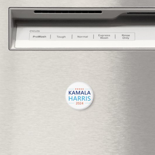Kamala Harris 2024 für President Button Magnet (In Situ (Geschirrspüler))