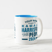 Kamala Harris 2024 für Wahlkampagne Zweifarbige Tasse (VorderseiteRechts)