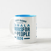 Kamala Harris 2024 für Wahlkampagne Zweifarbige Tasse (Vorderseite Links)