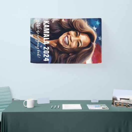 Kamala Harris 2024 geht nicht zurück zur grafische Banner (Messe)