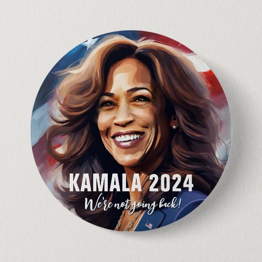 Kamala Harris 2024 geht nicht zurück zur grafische Button (Vorderseite)