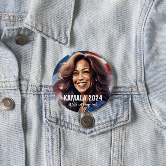 Kamala Harris 2024 geht nicht zurück zur grafische Button (Beispiel)