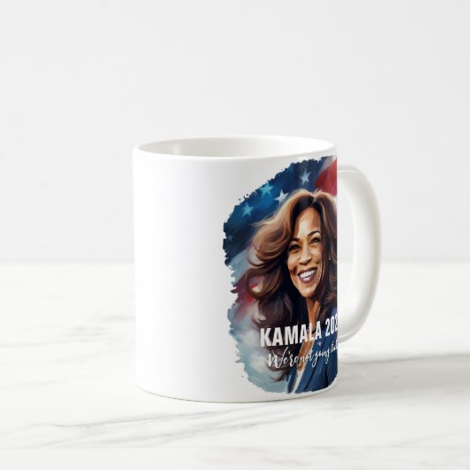 Kamala Harris 2024 geht nicht zurück zur grafische Kaffeetasse (VorderseiteRechts)