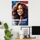 Kamala Harris 2024 geht nicht zurück zur grafische Poster (Heimbüro)