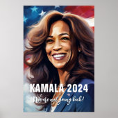 Kamala Harris 2024 geht nicht zurück zur grafische Poster (Vorne)