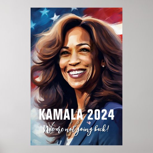 Kamala Harris 2024 geht nicht zurück zur grafische Poster (Vorne)