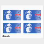 Kamala Harris 2024 - Gewinnen wir das Rechteckiger Aufkleber (Blatt)