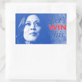 Kamala Harris 2024 - Gewinnen wir das Rechteckiger Aufkleber (Tasche)