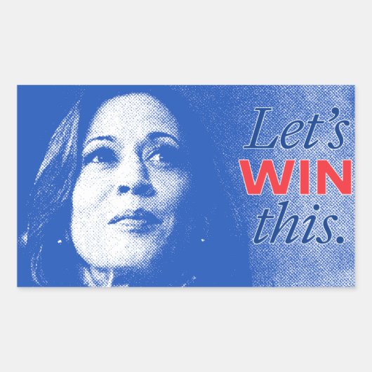 Kamala Harris 2024 - Gewinnen wir das Rechteckiger Aufkleber (Vorderseite)