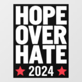 Kamala Harris 2024 Hass-Präsident Fensteraufkleber (Blatt)