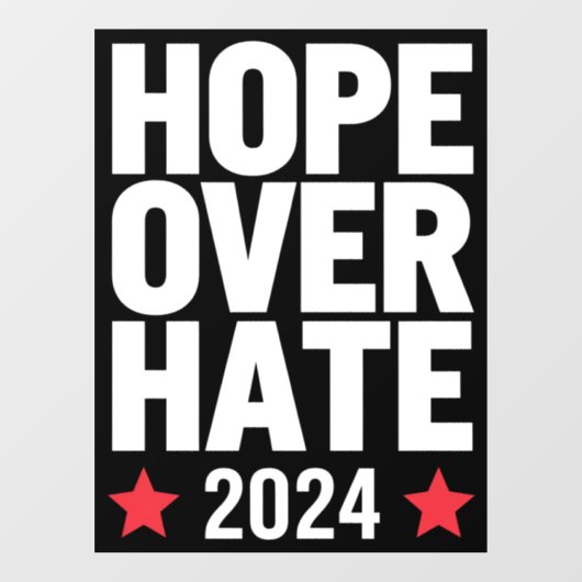 Kamala Harris 2024 Hass-Präsident Fensteraufkleber (Blatt)