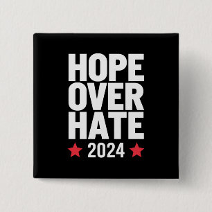 Kamala Harris 2024 Hoffnung statt Hass Präsidentsc Button