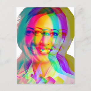 Kamala Harris 2024 Indische Schwarze Girl Magie Feiertagspostkarte