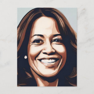 Kamala Harris 2024 Indischer Melanin Sista Postkarte