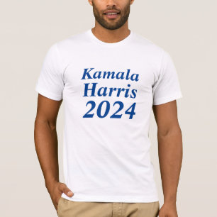 Kamala Harris 2024 Individuelle Name und Jahr weiß T-Shirt
