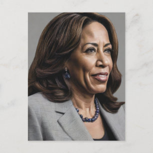 Kamala Harris 2024 ist mein Präsident schwarz und  Feiertagspostkarte