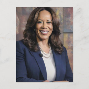Kamala Harris 2024 ist mein Präsident schwarz und  Feiertagspostkarte