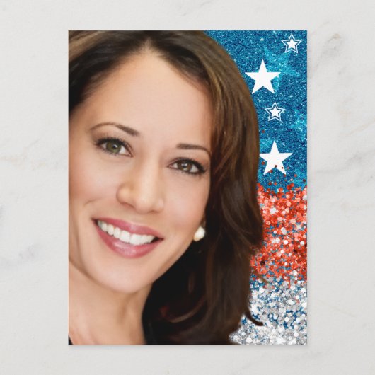Kamala Harris 2024 ist mein Präsident schwarz und  Postkarte (Vorderseite)