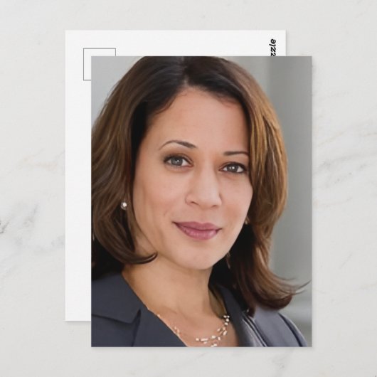 Kamala Harris 2024 ist mein Präsident schwarz und Postkarte (Vorne/Hinten)