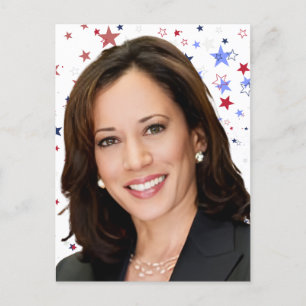 Kamala Harris 2024 ist mein Präsident schwarz und  Postkarte