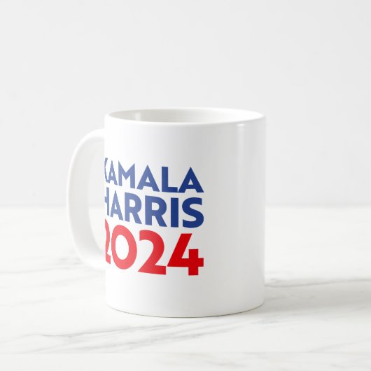 Kamala Harris 2024 Kaffeetasse (Vorderseite Links)