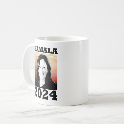 Kamala Harris 2024 Kaffeetasse (Vorderseite Links)