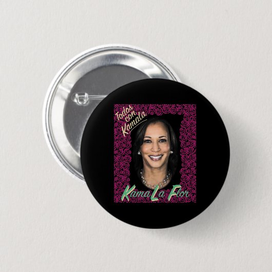 Kamala Harris 2024 Kamala Harris für Button (Vorne & Hinten)